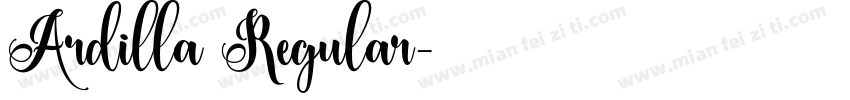 Ardilla Regular字体转换